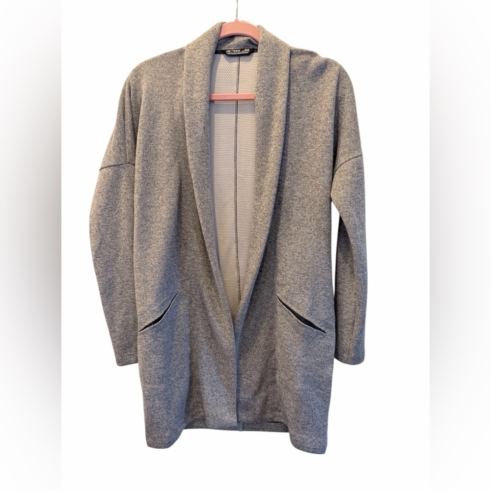 Arc'teryx Heather Gray Cotton Open Front Jacket